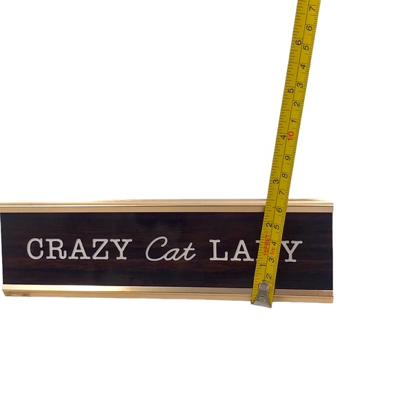 Office Envy Retro Desk Sign ‘Crazy Cat Lady’ - Picture 4 of 4
